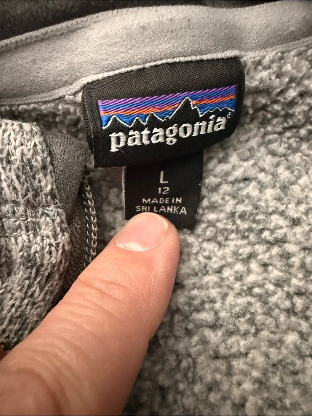 Patagonia Kids Full-Zip Fleece Jacket - Light Gray size 12